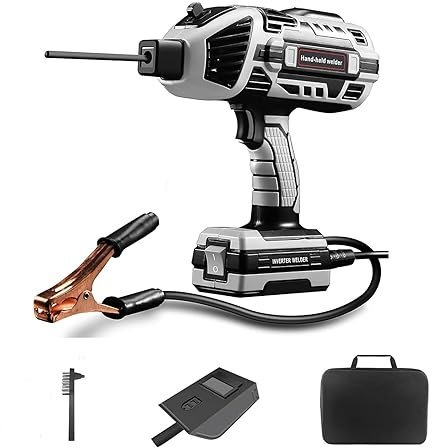 Saldatrice Ad Arco, Pistola Portatile Per Saldatura A Corrente Regolabile, Inverter IGBT, Attrezzatura Per Saldatura Con Guanti Da Saldatura, Casco, Spazzola, Filo Di Terra 220V