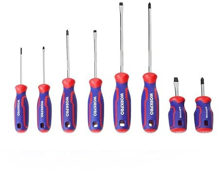 WorkPro 8 tlg universel Jeu de tournevis PH0, PH1, PH2
