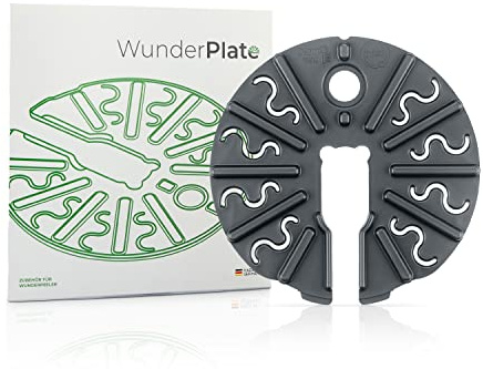 Wundermix - WunderPlate® (ohne Träger) für Thermomix TM6, TM5, TM31 | Messerabdeckung-Wechselscheibe für WunderPeeler, Monsieur Cuisine, schonendes Vakuum-Garen, Sous-vide, kinderleichte Montage