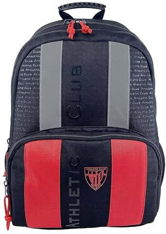 CYPBRANDS Athletic Club- Mochila, Adaptable a carro, Material Escolar, Fútbol, Reflective Collection, Producto Oficial