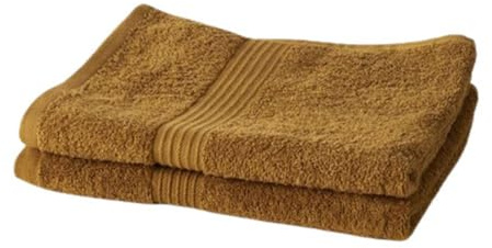 TODAY Set di 2 asciugamani 50x90 cm 100% cotone Bronzo