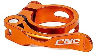 Sattelklemme Fahrrad-Sattelstützenklemme, ultraleicht, 31,8 mm, 34,9 mm, Fahrrad-Sattelstützenklemme, Rennrad, MTB, Mountainbike, Sattelstützenklemme Schnellspanner SattelstüTze ( Color : Orange-31.8m