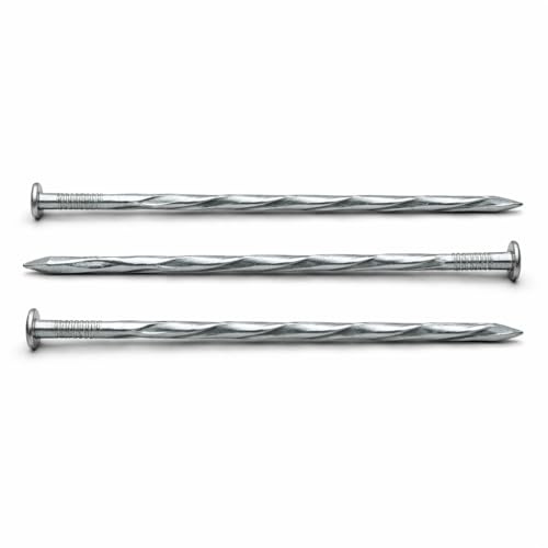 3mm x 70mm (Pack of 100) Extra Strong Hardened Heavy Duty Zinc Plated Square Twisted Nails for Constructions and Woodwork - N15A 3x70_100