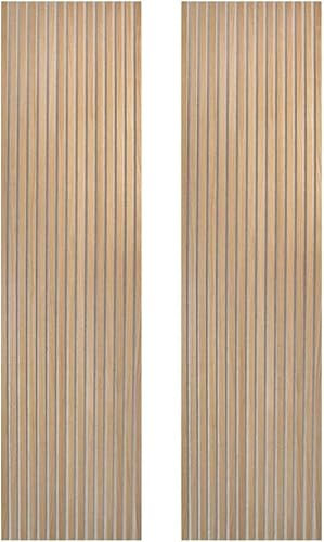 Home Heavenly® - Pack de Paneles acústicos Decorativos. Paneles de Pared de Melamina 2,2 cm. Absorben el Sonido y reducen el Eco (Roble Nordish - Gris 240X60)