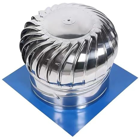 Cappa Camino Rotante, Copertura Di Ventilazione Senza Energia, Cappa Rotante Per Ciminiera Fumaiolo Camino, Estrattore Di Fumo Rotante Alimentato Dal Vento In Acciaio Inossidabile(500mm/19.7in)