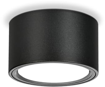 KYOTECH LED Faretto da Superficie - 4000K Nero Opaco Faretti da Soffitto 6W 550LM GX53 Faretti da Superficie - Ø95x55mm 230V Lampada da Soffitto Faretti da Soffitto per Camera da Letto Soggiorno