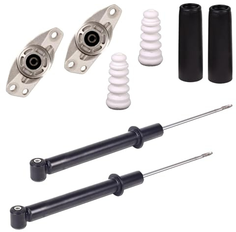 2 Gas Stoßdämpfer + Domlager hinten | 2x 63472194 + 2x 1152300800 + 915400 für Golf 5+6 Plus Jetta 3 Scirocco