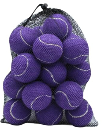 kowaku 20 Stück Tennisbälle, Freizeit-Gummibälle, Profi-Tennisbälle mit einem Durchmesser von 6,4 cm, Trainingsbälle, verschleißfest, für drinnen und draußen Training, Lila