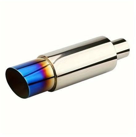 Garnitures couvercles embout tuyau échappement Tuyau Automobile Silencieux Arrière Droit Tuyau Échappement En Acier Inoxydable Embout Système Échappement Universel Silencieux tuyaux extrémité(Rôti Bl-
