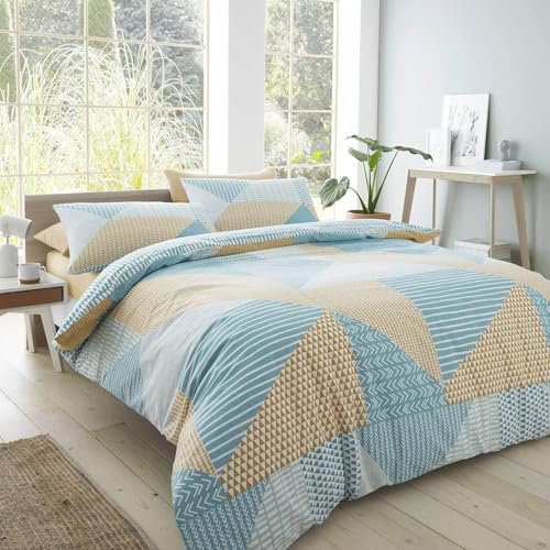 Bettdecke 200x220 Ohne Bezug Nutzbar, Abstrakter Liniendruck Bettdecken Waschbar Ganzjahresdecke Kunst 4 Jahreszeiten Steppdecke, Bettzeug Microfaser mit 2 Kissenbezug für Sommer Winter Doppelbett