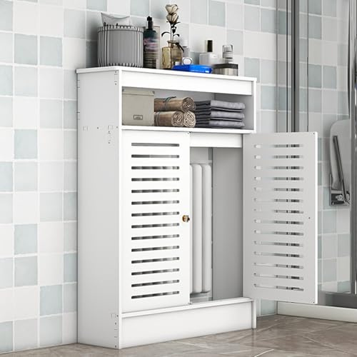 Copricalorifero,Copritermosifone Legno,Copri Termosifone con Mensola,Mensola Termosifone Calorifero Cover Moderno,Copri Tubi Termosifoni in MDF,Armadio Bianco,Copertura del Radiatore,per Interno(100x1