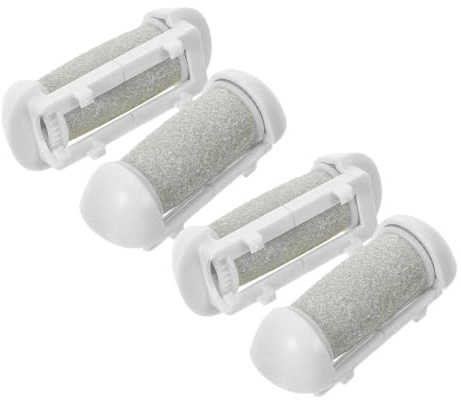 Beavorty Accessori per Rimozione Calli Elettrica Piedi 4 Pezzi Testine di Ricambio in Plastica per Pedicure a Casa e Centri Estetici, Prolunga la Vita del Dispositivo