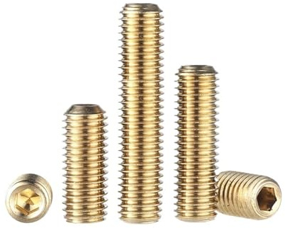 10 STÜCKE M3 M4 M5 M6 M8 M10 Messing Sechskant Innensechskant Stellschraube Kupfer Inbusschraube Ringschneide Madenschraube Stellschraube Schraubverschluss(M3x10mm)