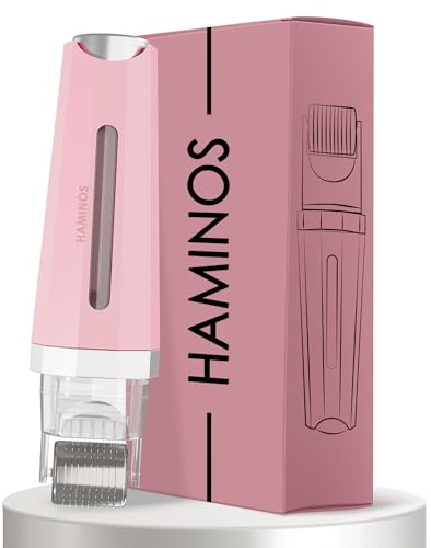 Derma roller 3.0 con Depósito para Piel, Cabello, Arrugas, Estrías, Hiperpigmentación APLICACIÓN INSTANTÁNEA DEL SÉRUM, 520 Agujas de Titanio 0,5 mm