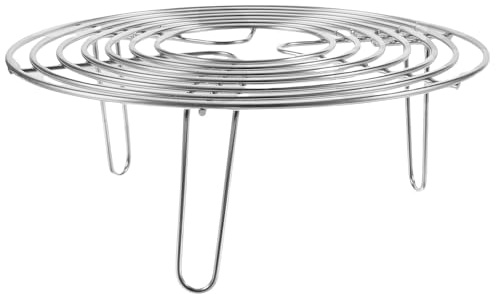 VALICLUD Stainless Steel Steamer Rack 7.7 Inch Round Trivet for Cooker Multi-Purpose Raised Wire Rack for Steaming and Cooling 19.5Cm Diameter