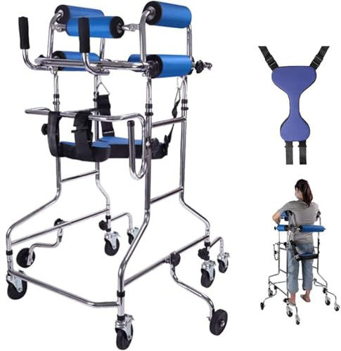 Andador con ruedas ajustable, ayuda de movilidad ligera para personas mayores y adultos, ideal para rehabilitación, ejercicio y asistencia diaria para caminar
