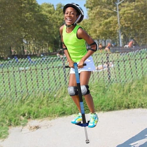 Halay Springstok Blauw - Max Jumpstick - Blauwe Pogostick antidérapant - Petit Pied pogo Stick
