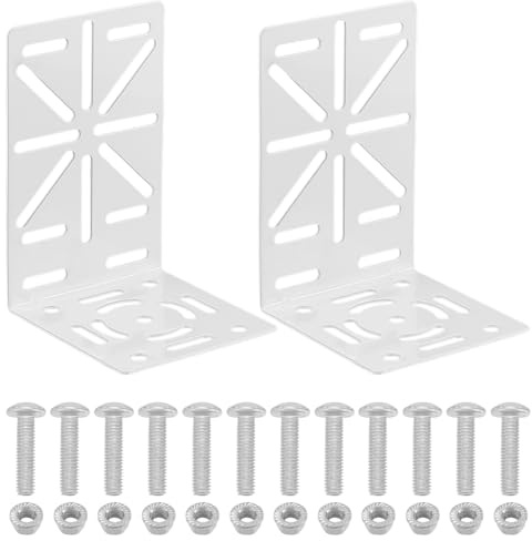 OLYCRAFT Juego de 2 soportes para cámara en forma de L, soporte de montaje universal para pared y techo, placa de montaje en forma de L, soporte de instalación para cámaras domo de seguridad