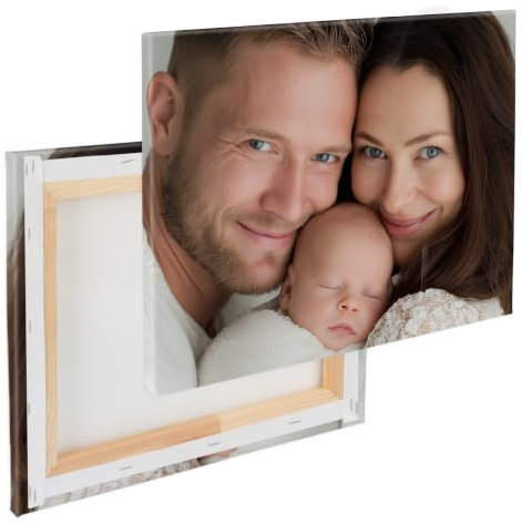Foto auf Keilrahmen 80x60cm - personalisierte Leinwand - Fotogeschenk | Foto auf Keilrahmen personalisierbar, 80x60cm, Motiv 80B x 60H cm, Keilrahmen