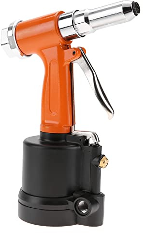 Cryfokt Pistola Remachadora Neumática Hidráulica Industrial para Remachado de Alto Rendimiento en Varias Láminas de Metal, Adecuada para Trabajadores Industriales y Aeroespaciales (Naranja Negro)