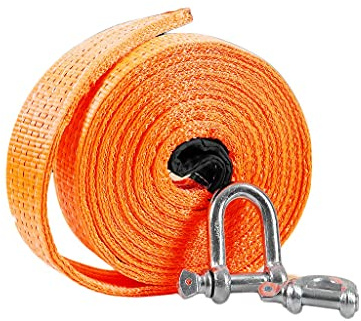 Cuerda De Remolque, Cuerda De Remolque para Coche Eslinga De Remolque Resistente Grilletes Antideslizantes para Remolcar Todos Los Coches De No Más De 5Toneladas(18t,3m)