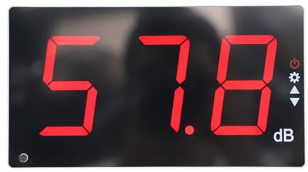FAUOSWUK Fonometro Digitale con Allarme, Frequenza Ponderata A Facile da Usare per L'ingegneria del Rumore, Misuratore di Rumore LED da 3.0 per Aula, Monitor Decibel con Ricarica USB