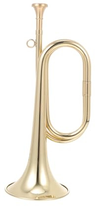 Veemoon Trompette en Laiton C pour Garçon et Filles Instrument de Musique Éducatif pour Débutants Trompette D’Apprentissage 1 Pièce Dorée pour Fêtes