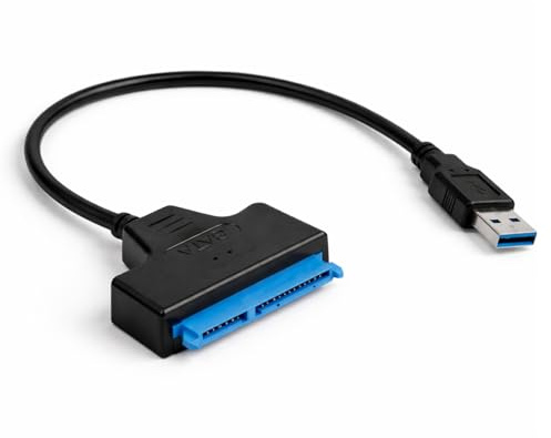 YFYWINSH Cable SATA to USB 3.0 Adaptateur SSD/HDD 2,5/3,5 Lecteur Disque Dur Externes et Internes Convertisseur 5Gbps, Adaptateur SATA vers USB pour Desktops Laptops Compatible avec Windows, Mac OS
