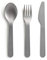 Lékué Juego De Cubiertos Para Llevar,Basics to go, acero inoxidable,color Plata