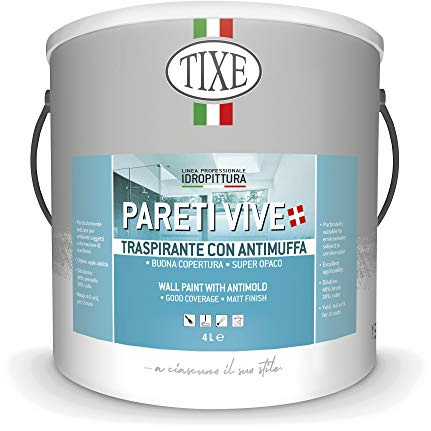 TIXE 660.402 PARETI VIVE TRASPIRANTE ANTIMUFFA, BIANCO, 04 LT