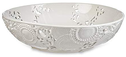 COPPA CENTROTAVOLA IN PORCELLANA BIANCA KYOTO DIAM.35 H.9 D17676