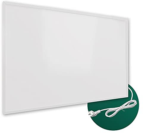 Ecowelle Infrared Heater 700 Watt Made in Germany - White Electric Heating Plate for Energy Saving - Wall Heater Dust-Free & Maintenance-Free