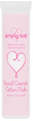 Simply Soft 100 Round Cosmetic Cotton Pads