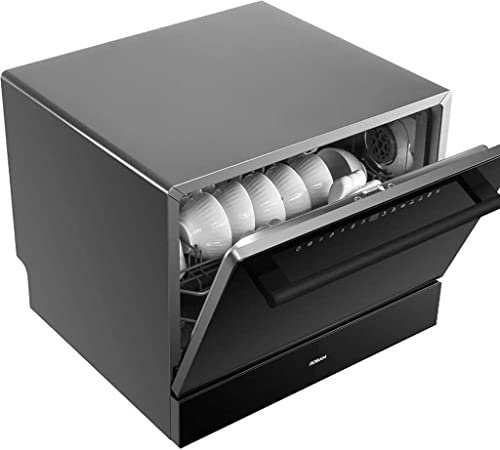 Tabletop Dishwasher Automatic Countertop Dishwasher Portable Mini Dish Washer, Rotary Spray 360°, 5 washing programs, Easy to Clean