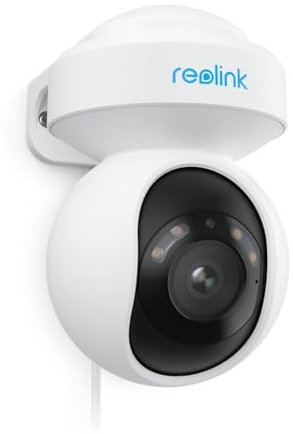 Reolink 4K PoE Security Camera for Home Surveillance, with Color Night Vision, 355° Pan & 50° Tilt, Auto Tracking, Smart Detection, Two-Way Audio, 24/7 Recording, E1 Outdoor SE PoE
