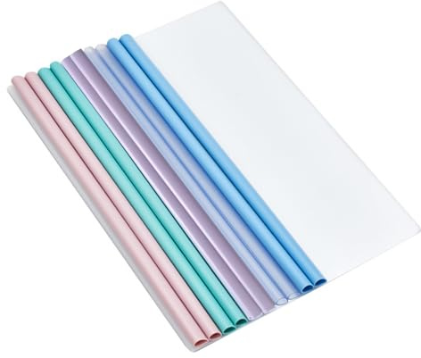 Carpeta de Barra Deslizante,A4 Cubiertas de Informes con Barra Deslizante,Deslizante Encuadernador,Cubiertas de Informe A4,A4 Cubierta de Encuadernación de Informes,para Oficina Escuela Casa,10 PCS