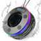 Cienxuan Bluetooth Shower Speaker, Portable Wireless Speaker with Time Display, IPX7 Waterproof, RGB Lights, Suction Cup, FM Radio, Black