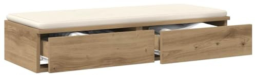 vidaXL Bettschubladen Artisan-Eiche 80 x 36,5 x 16,5 cm Holzwerkstoff | Minimalistischer Stil, Zwei geräumige Schubladen zur Optimierung des Raums, Langlebiger Holzfurnier sorgt für Langlebigkeit,