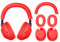 Set di Custodie Protettive per Sony WH-1000XM6 Cuffie, Cuffie Copertura Protettiva in Silicone, Padiglioni Auricolari Copertura, Cuscini ad Archetto Protezione Accessori (Set 3 pezzi rosso)