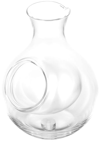 TOYANDONA Décanteur à Vin Verre Cristal avec Bec Incliné pour Glace Distributeur Élégant pour Bar Récipient Pratique pour Liqueur et Vin Glacé