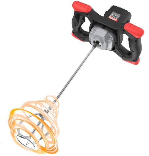 IMAYCC Portable Concrete Cement Mixer 2100W Electric Paddle Mixer | Adjustable 6 Speed,270-920RPM,Handheld Plaster Grout Paint Thinset Mortar Paddle Mixer,Ideal for Mixing Feed,Plaster,Paint