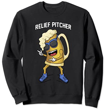 Pichet en relief – Baseball amusant – Softball – Pichet de bière Sweatshirt
