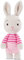 NICI Lapin en Peluche 15 cm – Peluches Lapins Filles, Garçons et Bébés – Animaux Moelleux pour Jouer, à Câliner et à Collectionner – Jouet Doudou Tout Doux – Cadeau Mignon Enfant 47512 Gris
