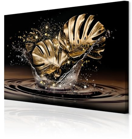 decomonkey Akustikbild Monstera 120x80 cm 1 Teilig Leinwand Modern Bilder
