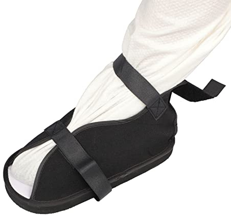 RUIXIA Chaussure pour Plâtre Postopératoire Chaussure Ouverture Large pour Fracture du Pied Chaussure Bout Ouvert Pour Pied Blessé Entorse Protection de Plâtre Soutien du Pied