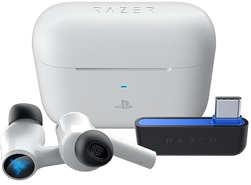 Razer Hammerhead HyperSpeed Casque de jeu multi-plateforme sans fil pour Playstation 5/PS5 PC, mobile : ANC – Microphone antibruit – Bluetooth 5.2 – RGB Chroma – Batterie de 30 heures