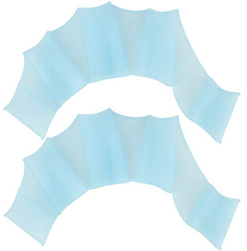 Agatige Schwimmhäute Handschuhe, 1 Paar Silikon Schwimmhäute Handschuhe Flossen Hand Schwimmen Finger Schwimmen Tauchen Flossen Schwimmflossen Handpaddel Zum Schnorcheln(M)