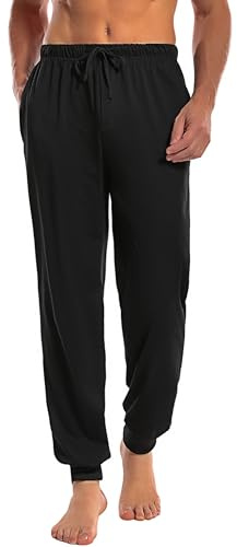 Marvmys Pantalon de Pyjama Homme Bas de Pyjamas Long Pants avec Poches