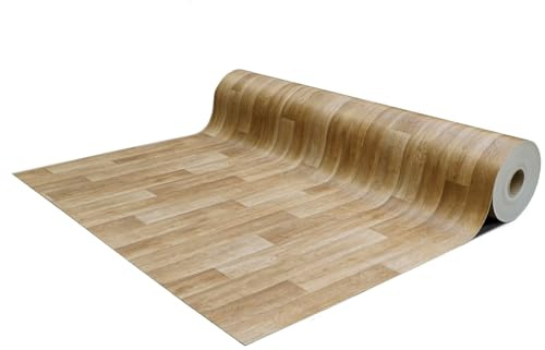 Primaflor PVC Bodenbelag Meterware TACUTO - Eiche Chalet, 4,00m x 5,00m, Vinyl-Boden in Holzoptik für Küche, Wohn- und Badezimmer, Hochwertige Auslegware, Anti-Rutsch Oberfläche