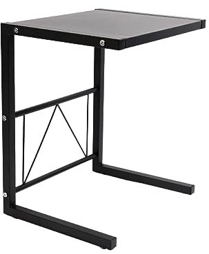 Hershii Small Appliance & Air Fryer Storage Rack Metal Microwave Oven Shelf Stand Kitchen Counter Organizer for Rice Cooker Seasoning Bottles Toaster Tableware - Black